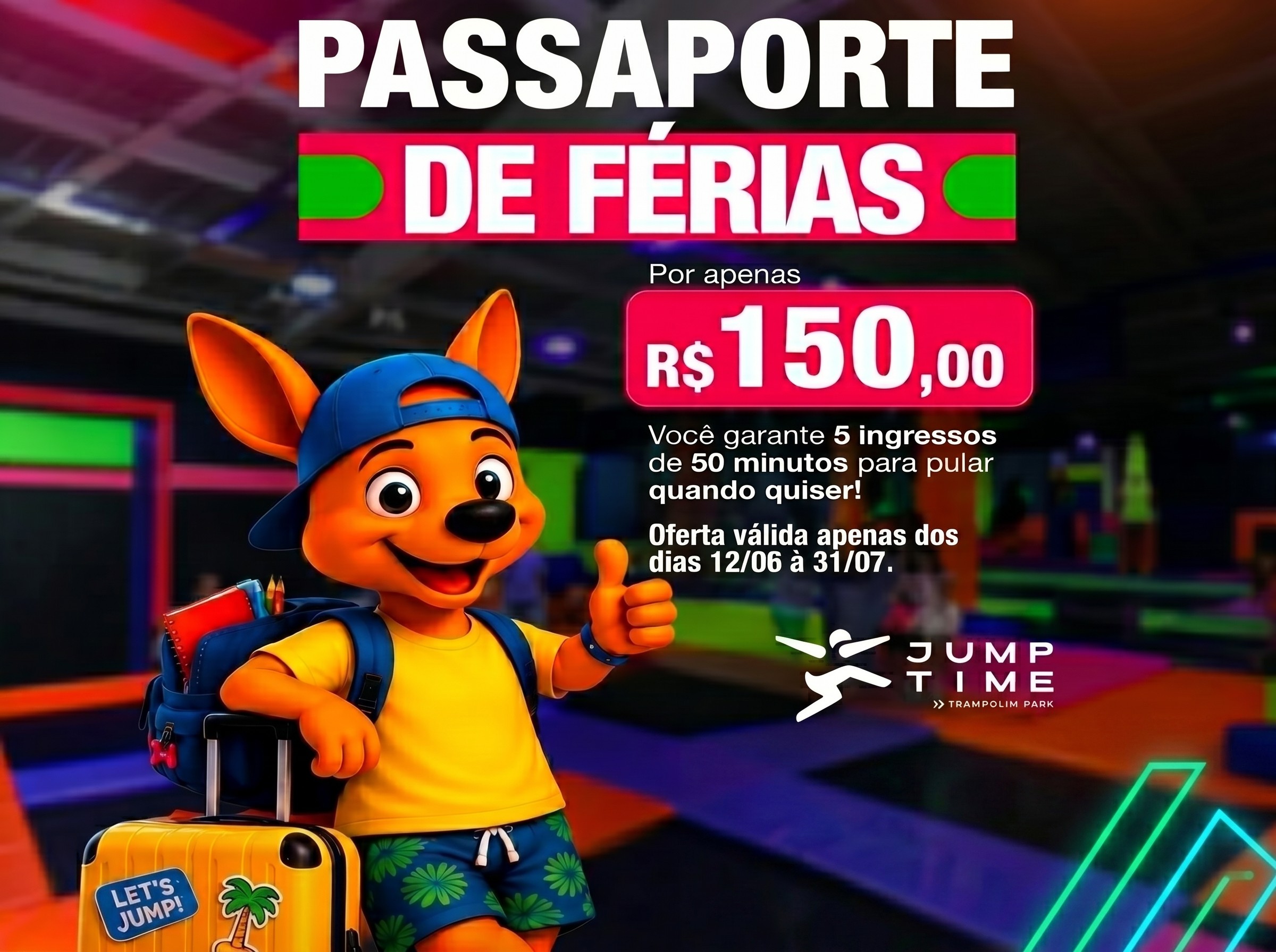 PASSAPORTE FÉRIAS - 5 INGRESSOS - VALIDO DE 12/06/2026 A 31/07/2026
